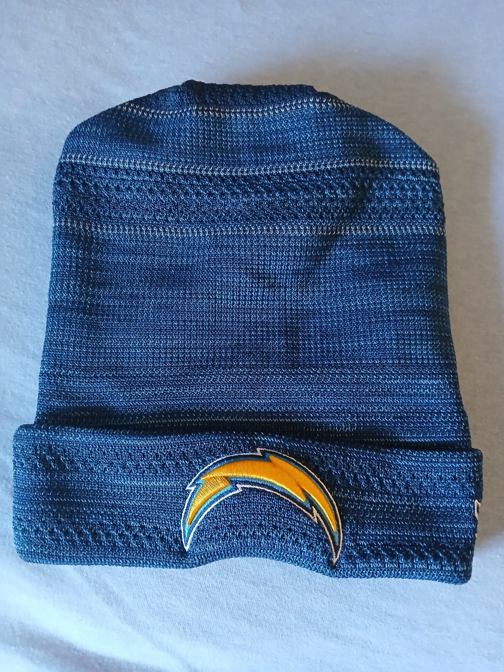 New Era Navy and Gold Chargers Beanie